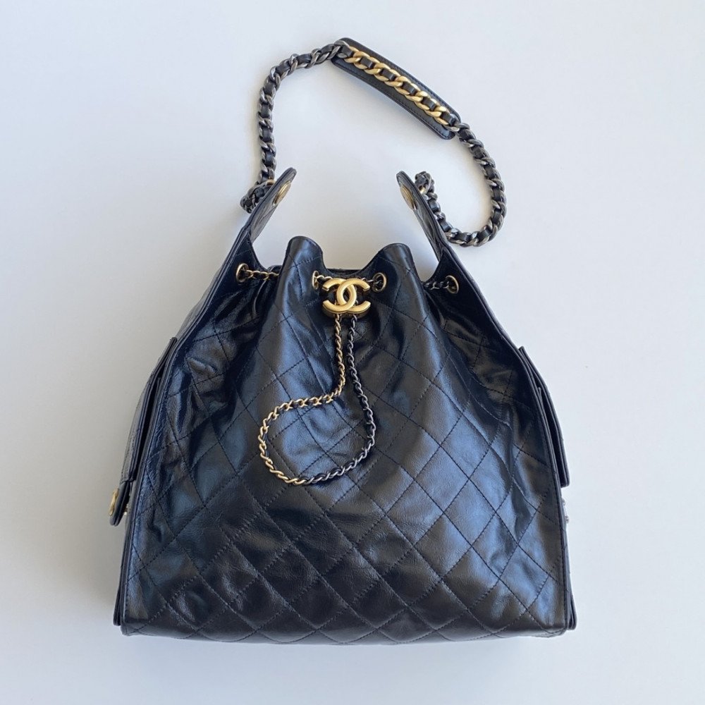 Chanel 25B Bag Medium "Gold and Silver Chain" Hobo Boho Bag