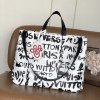 Louis Vuitton N40797 Black Graffiti Shopper Tote in medium size